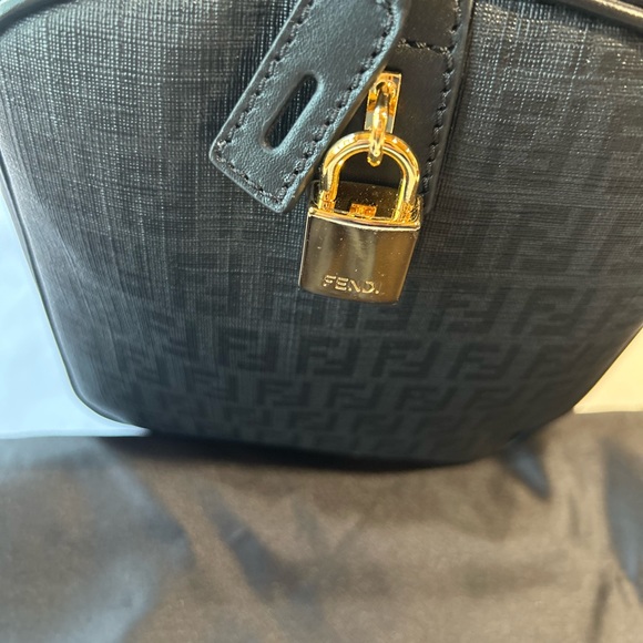 FENDI Baulotto Forever Zucchino brand new rare bag in gray and black top… - Picture 5 of 16